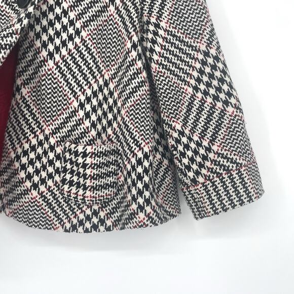 Allison Taylor Houndstooth Plaid Coat Jacket Size 14 Preppy Academia Career - Picture 4 of 10